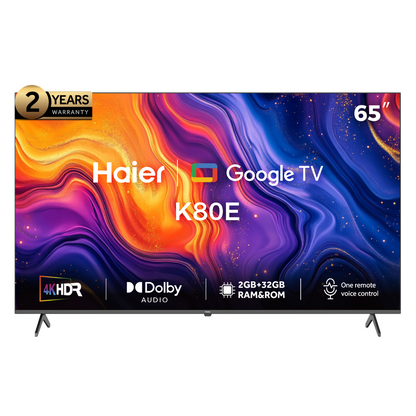 تلفزيون سمارت هاير ، مقاس 65 بوصة ، ليد ، دقة 4K UHD ، ببريسفر داخلي