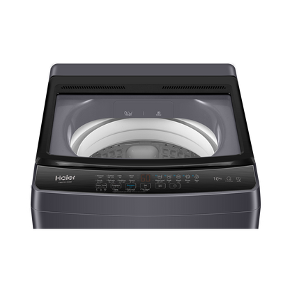 غسالة فوق اوتوماتيك هاير HWM100-316S8 ، سعة 10 كجم ، فضي غامق