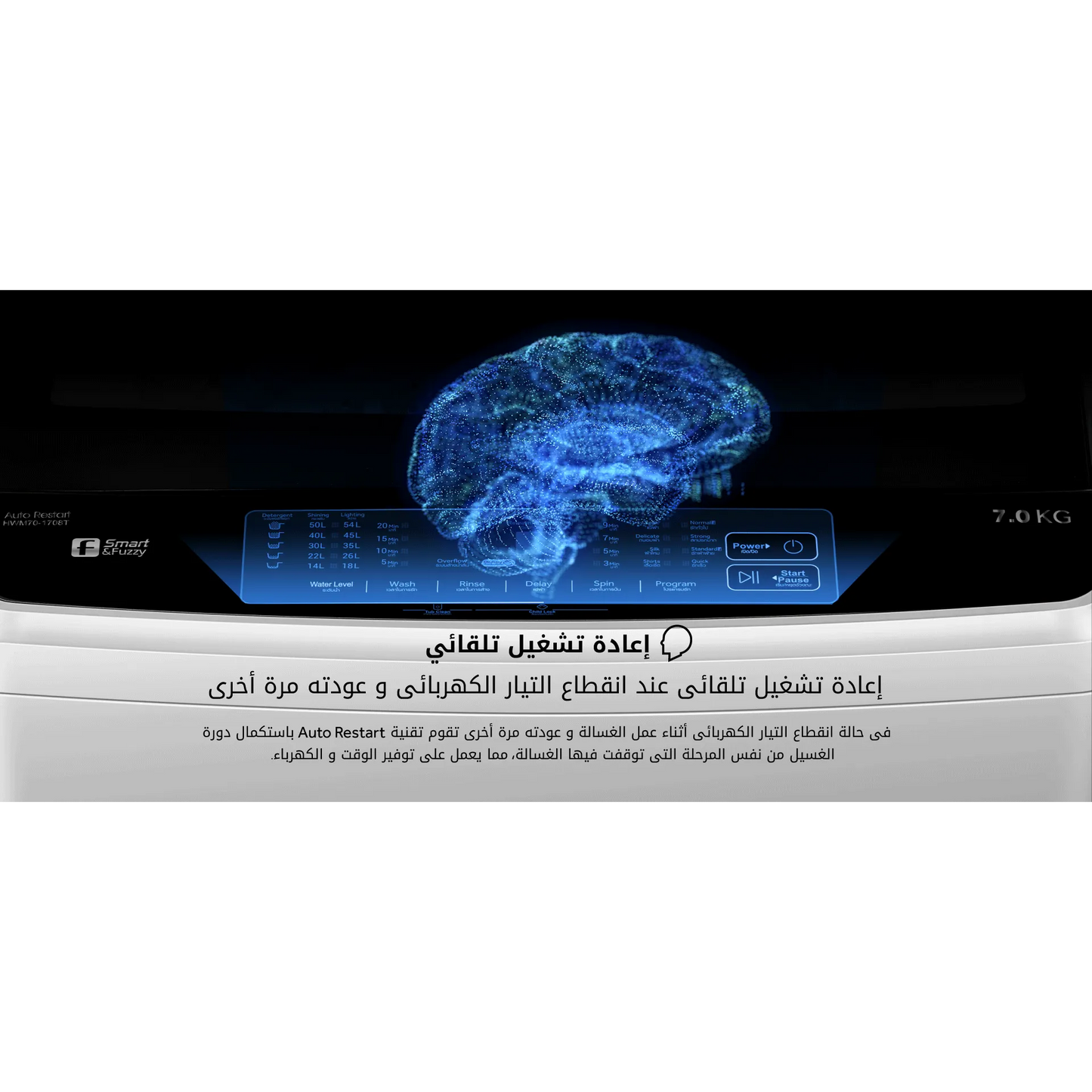 غسالة فوق اوتوماتيك هاير ، سعة 13 كجم ، فضي - HWM130-316S6