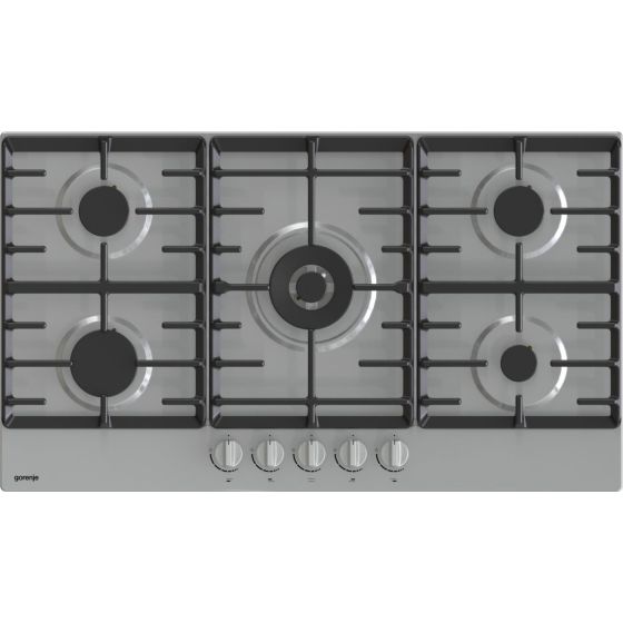 Gorenje Gas Built-In Hob GW9C51X, Silver, 5 Burners, 90cm