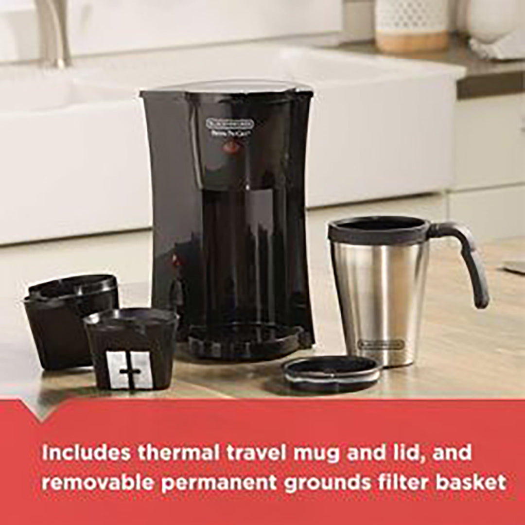 Black+Decker Coffee Maker DCM18S, 2 Cup Capacity, 800 Watt, Stainless Steel