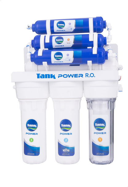 فلتر مياه تانك Power RO Pure ، عدد 7 مراحل ، ابيض