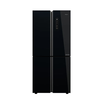 ثلاجة بفريزر علوي هاير ، سعة 502 لتر ، نوفروست ، بانفرتر ، اسود - HRF-550TDBG