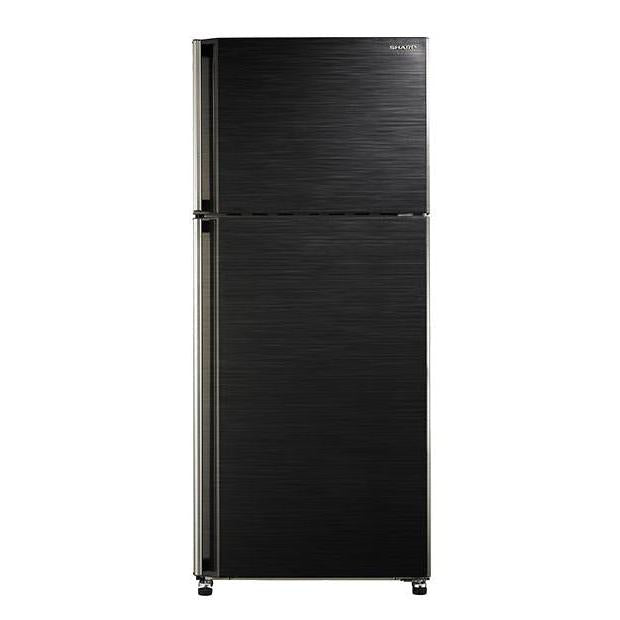ثلاجة بفريزر علوي شارب SJ-48C(BK) ، سعة 385 لتر ، نوفروست ، لا ، اسود