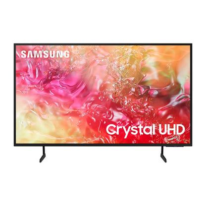 شاشة تلفزيون سامسونج سمارت بدقة 4K UHD، وتقنية LED مع ريسيفر داخلي - 50DU7000، مع حامل حائط لتلفزيونات من اي تي اي، 50 بوصة