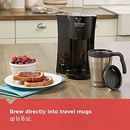Black+Decker Coffee Maker DCM18S, 2 Cup Capacity, 800 Watt, Stainless Steel