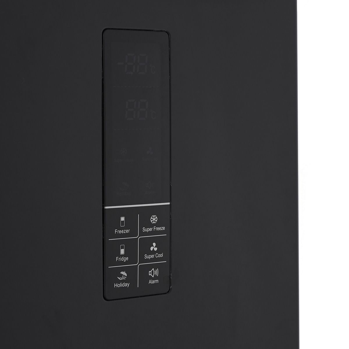ثلاجة بفريزر علوي فريش FNT-M470 YBM ، سعة 397 لتر ، نوفروست ، لا ، اسود