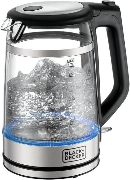 Black+Decker Electric Kettle, 1.7 Liters, 2200 Watts, Multi-Color - GK220-B5