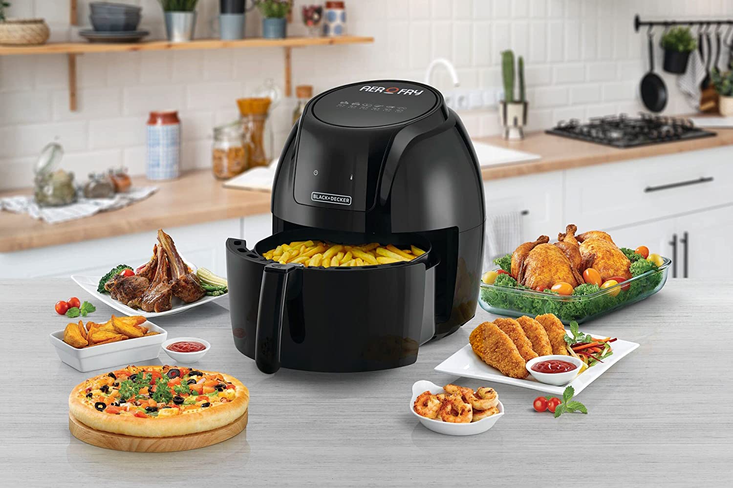 Air Fryer Digital Black+Decker, Capacity 5.6 Liter, 1800 Watt, Black - AF625-B5