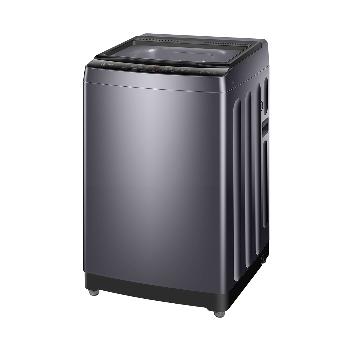 غسالة فوق اوتوماتيك هاير HWM100-316S8 ، سعة 10 كجم ، فضي غامق