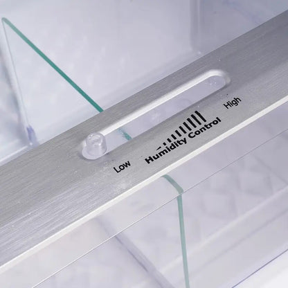 ثلاجة بفريزر علوي يونيون اير ، سعة 330 لتر ، نوفروست ، اسود - URN-400DLBG1A-DTHS