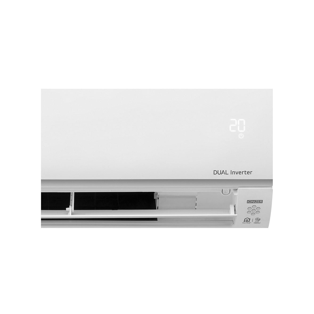 تكييف سبليت ال جي دوال كول، 3 حصان، بارد وساخن، موتور انفيرتر - S4-W24K22ME, ابيض