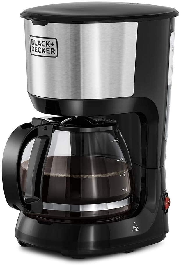 Black+Decker Coffee Maker DCM750S-B5, 1.25 Liter, 750 Watt, Black and White