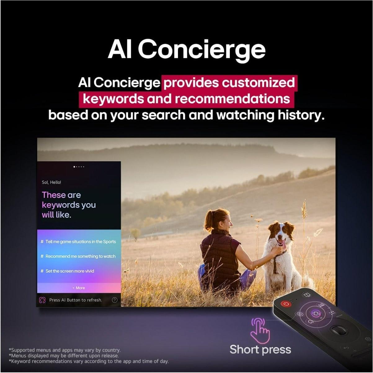 تلفزيون سمارت إل جي ، مقاس 55 بوصة ، ليد ، دقة 4K UHD ، ببسريفر داخلي - 55NANO80A6A