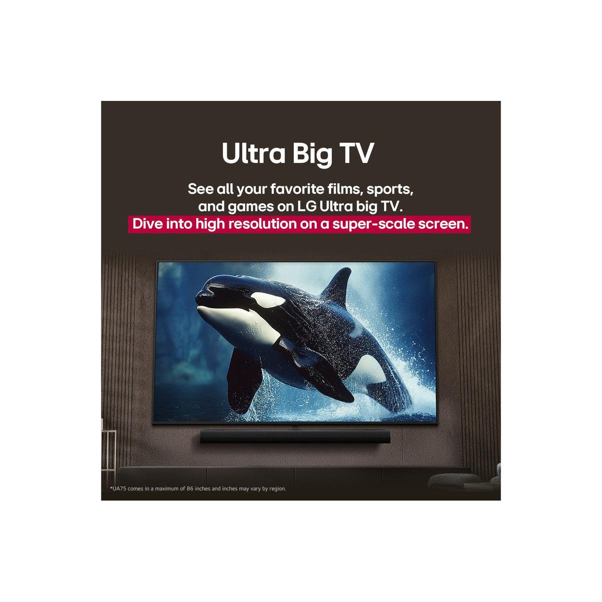 تلفزيون سمارت ال جي ، مقاس 55 بوصة ، ليد ، دقة 4K UHD ، ببسريفر داخلي - 55UA85006LA
