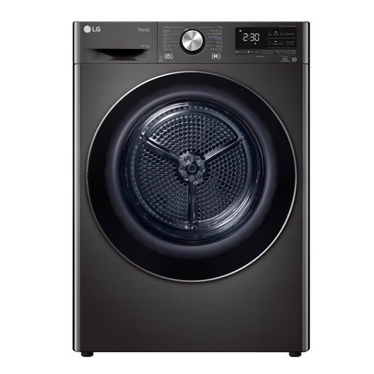 مجفف ملابس ال جي ، سعة 10.1 لتر ، اسود - RH10V9JV2W