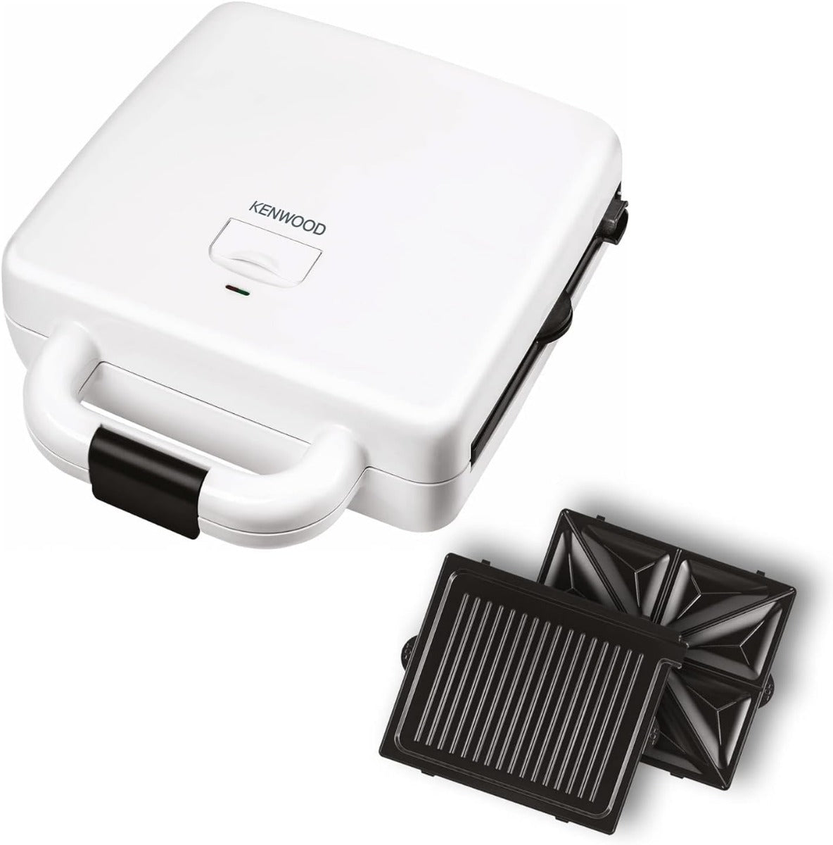 Sandwich Maker Kenwood 2 in 1, 1300 Watt, White and Black - SMP94