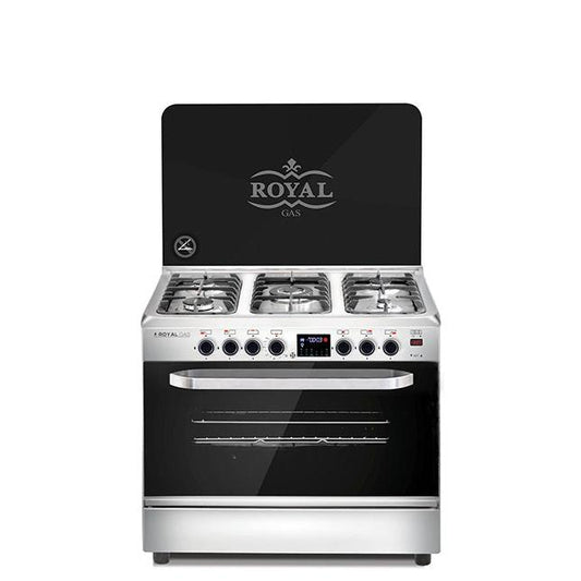 بوتاجاز غاز رويال Master Chef Pro ، عدد 5 شعلة ، اسود - 300