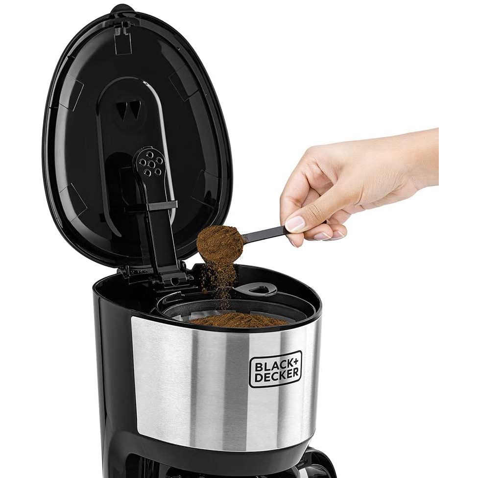 Black+Decker Coffee Maker DCM750S-B5, 1.25 Liter, 750 Watt, Black and White