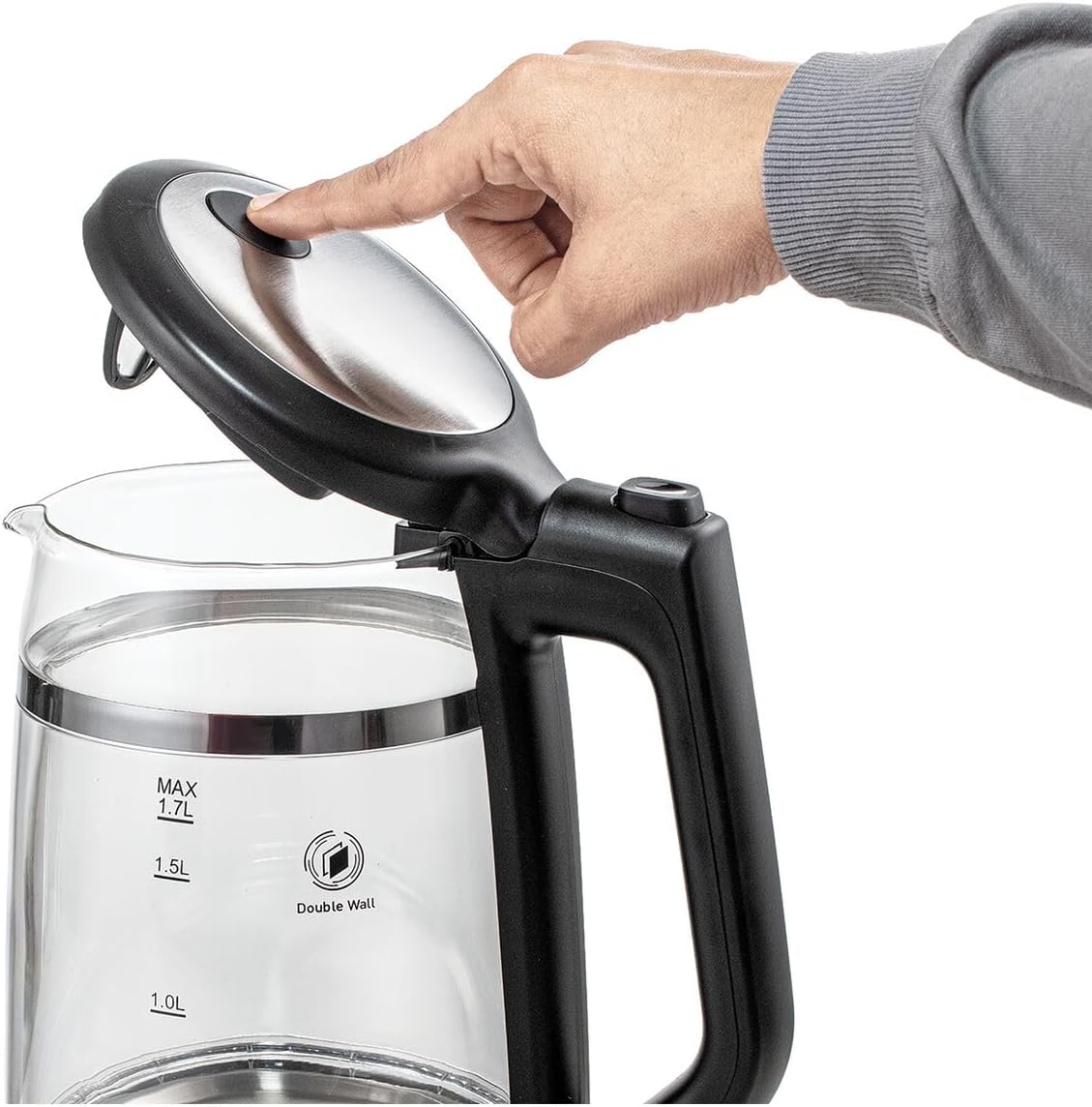 Black+Decker Electric Kettle, 1.7 Liters, 2200 Watts, Multi-Color - GK220-B5
