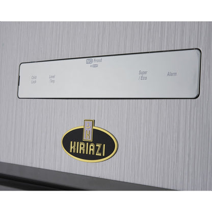 ثلاجة بفريزر علوي كيريازي KH371NV/3 ، سعة 370 لتر ، نوفروست ، لا ، فضي