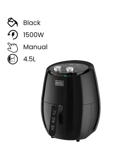 Air Fryer Black And Decker Air Fryer, 4.3L Capacity, Black - AF350-B5