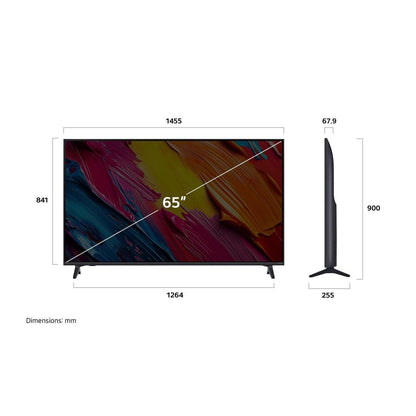 تلفزيون سمارت إل جي ، مقاس 65 بوصة ، QNED ، دقة 4K UHD ، ببسريفر داخلي - 65QNED70A6A