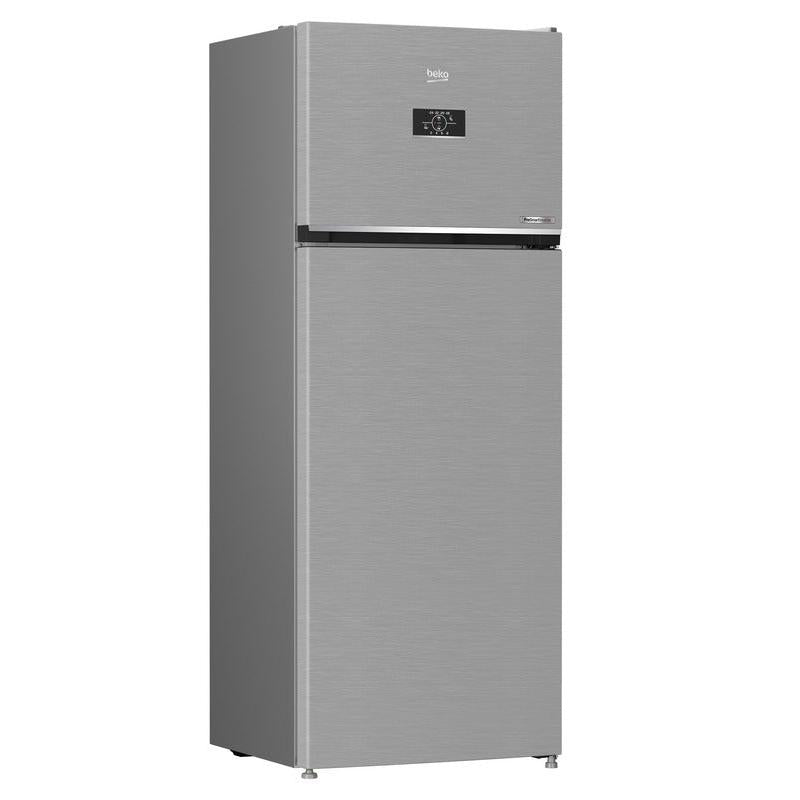 ثلاجة بيكو نوفروست، فريزر علوي - RDNE455M20XBIDEG، مع خلاط ، سعة 1.5 لتر، 600 وات - TBN 62608 W, فضي, 406 لتر