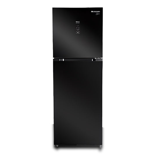 ثلاجة بفريزر علوي يونيون اير MAX Signature ، سعة 420 لتر ، نوفروست ، لا ، اسود - URN500LBG1ADTHRBSM
