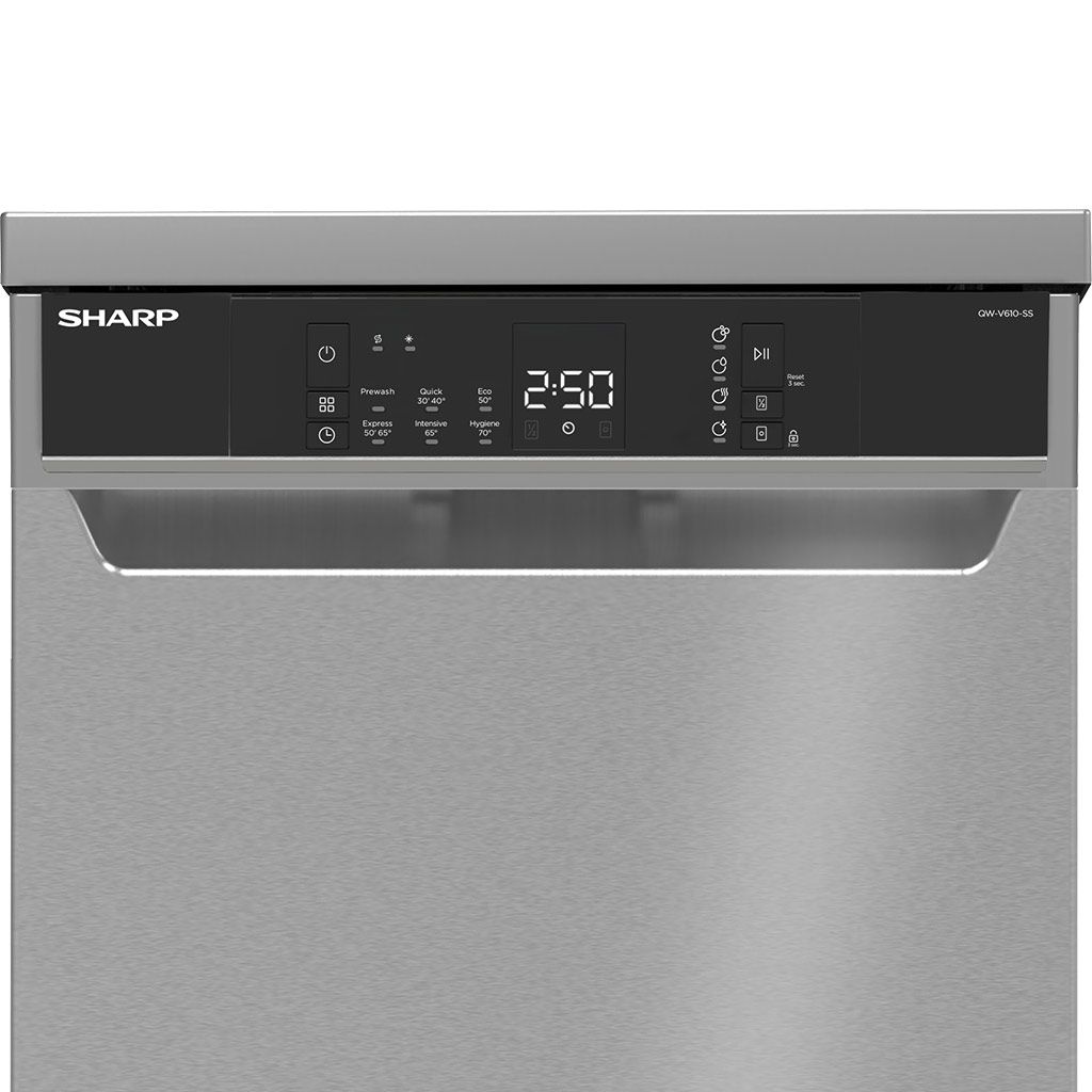 غسالة اطباق شارب ، سعة 10فرد ، ستانلس ستيل - QW-V610-SS