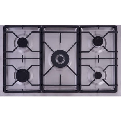Zanussi Gas Cooker ZCG92696XA491, 5 Burners, Stainless Steel