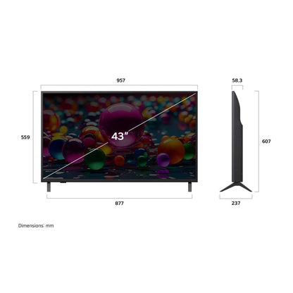 تلفزيون سمارت ال جي ، مقاس 43 بوصة ، ليد ، دقة 4K UHD ، ببـر cisfer داخلي - 43UA85006LA