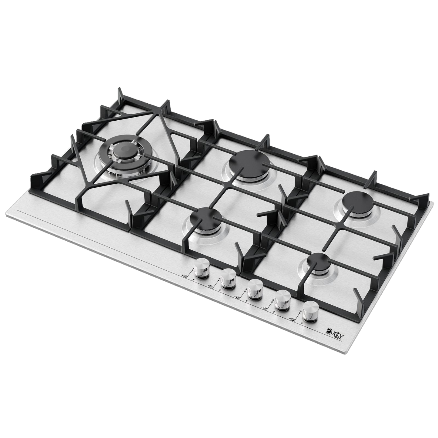 بيورتى مسطح غاز 90سم استانلس 5 شعلة GAS HOB 6 HEAVY DUTY/HPT907S