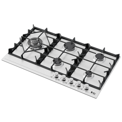 بيورتى مسطح غاز 90سم استانلس 5 شعلة GAS HOB 6 HEAVY DUTY/HPT907S