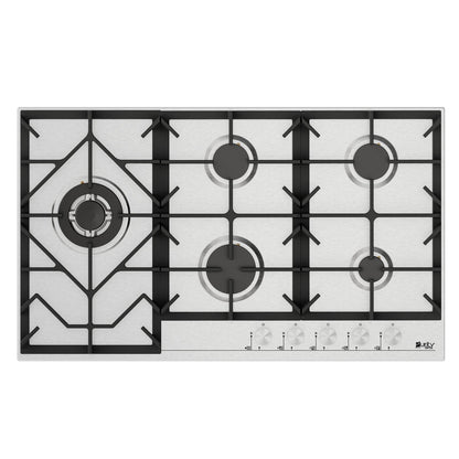 بيورتى مسطح غاز 90سم استانلس   شعلهHPT908S – Gas Hob 5 Heavy Duty