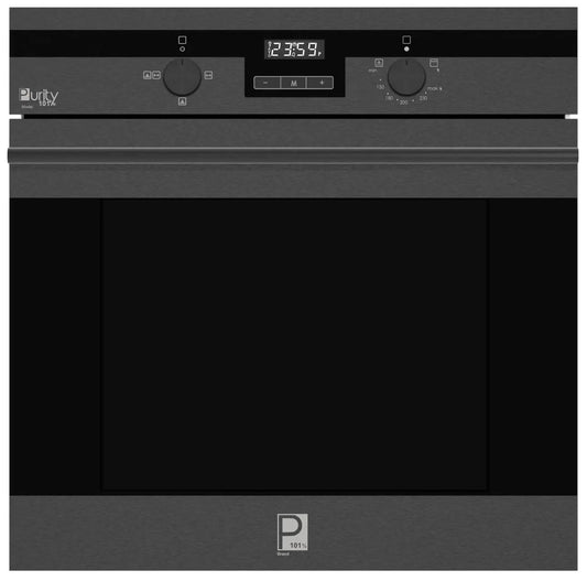 بيورتى فرن 60سم غاز اسود73 لتر ديجيتال FR PRO – Dark inox Built in Gas+Gas Oven with Turbo Fan