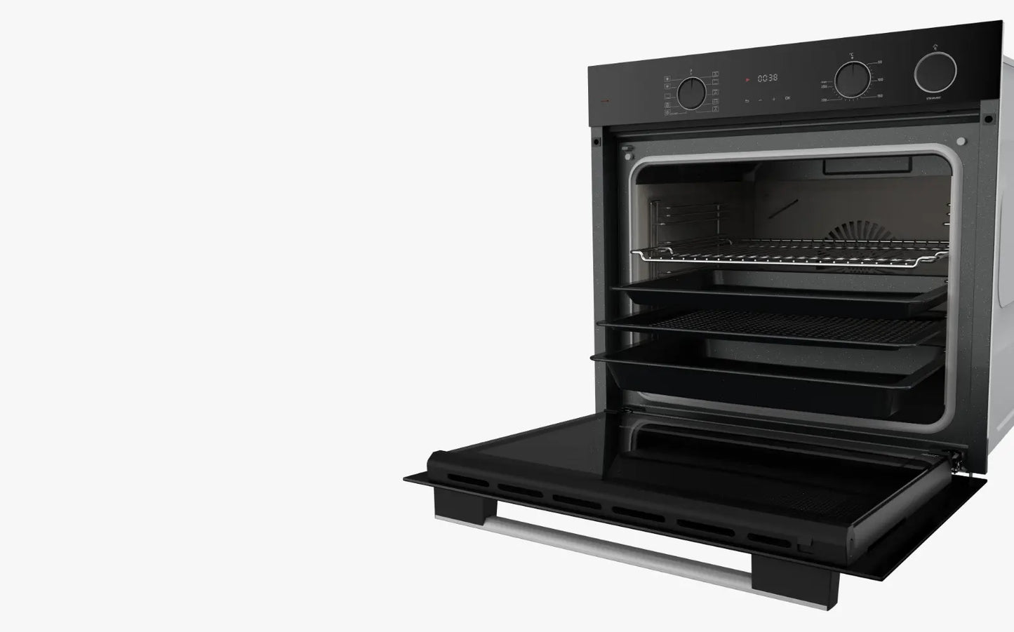 بيورتى فرن كهربائى 60 سم اسود ديجيتال 73 لتر 10 برنامج OPREE10BL – Full Electric Built in oven 10 program