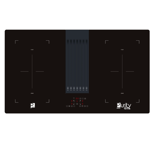 بيورتى مسطح 90سم كهرباء زجاج سيراميك اسود FTS472G3QWP 90CM – Built-in induction electric hob with hood