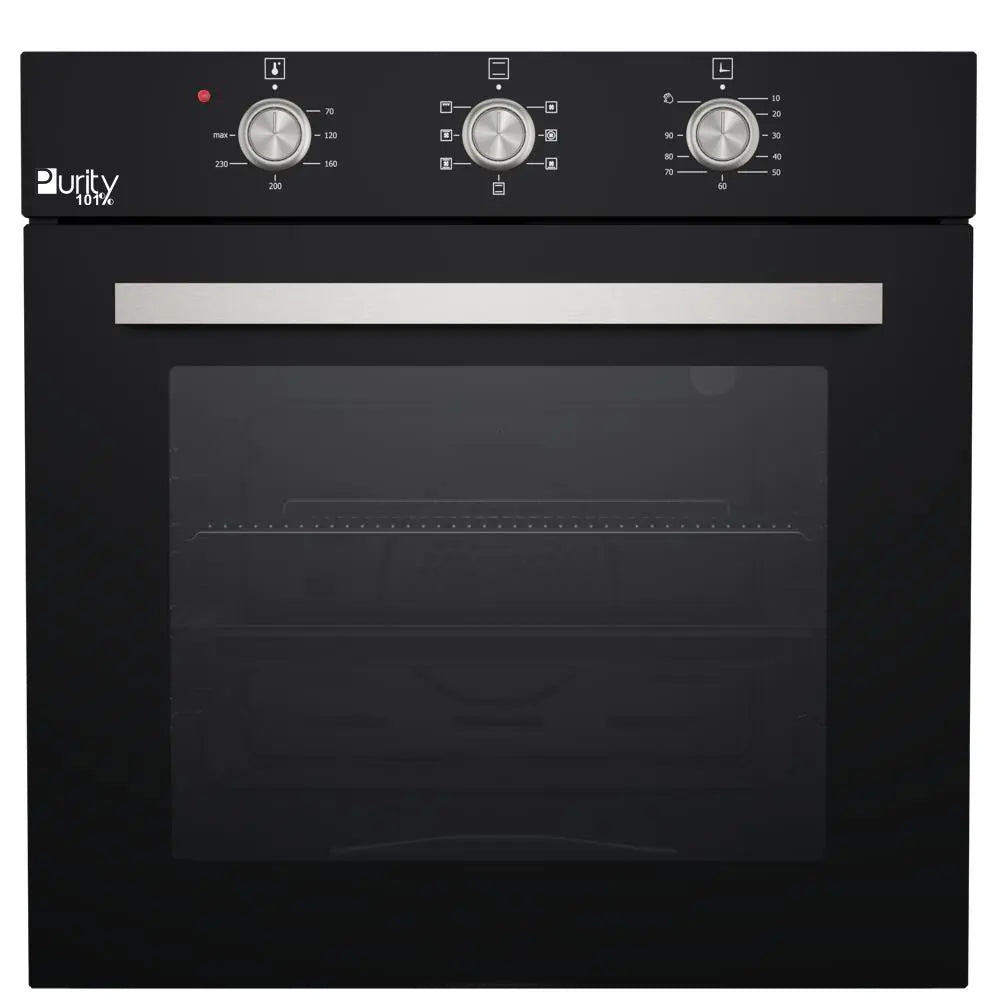 بيورتى فرن 60سم كهرباء بالكامل76 لتر  PT806EEBL- Full Electric Built in oven BLACK
